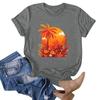 Women's Fashion Casual Hawaiian Print Short Sleeve T-Shirt Top Short Sleeve T-Shirt Top