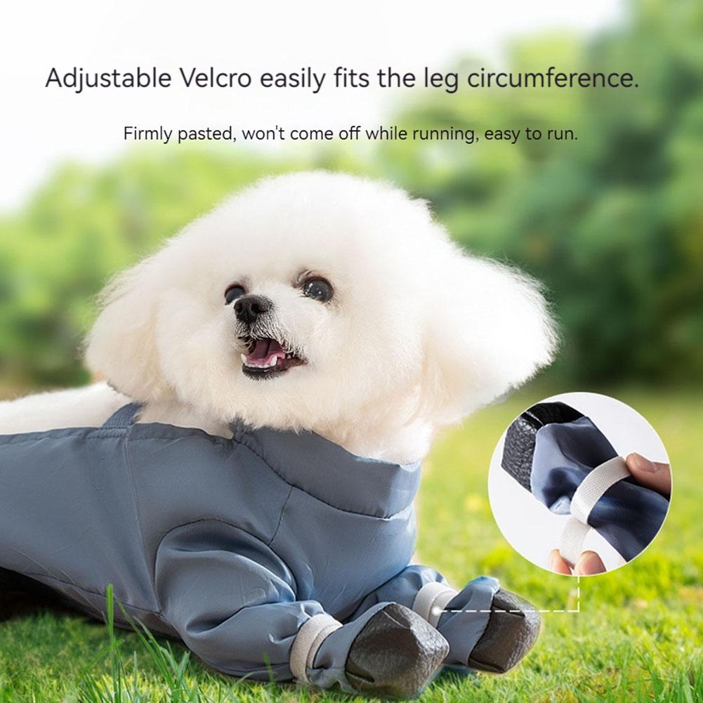 Psí boty s kšandami odolné proti nečistotám, voděodolná psí kombinéza s kšandami, protiskluzové chrániče psích tlap pro malé a střední psy