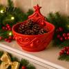 Tabletop Candy Dish Christmas Tree Bowl, 3D Printed Holiday Treat Storage Container, Small Trinket Organizer Decorative Snack Serving Bowl for