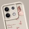 Solid Color Butterfly Pattern Matte Phone Case For Xiaomi 14T Pro 13T Poco F6 X6 Pro M6 X5 Redmi Note 14 Pro 13 12 11 10 Shockproof TPU Soft Cover