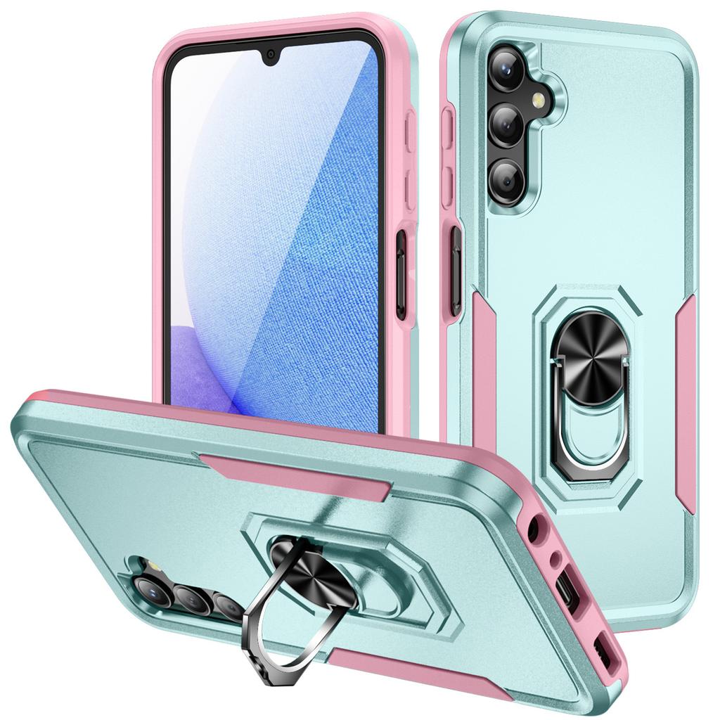For Samsung Galaxy A25 5G (Global) (161.0 x 76.5 x 8.3mm) Case Military Grade Ring Kickstand PC+TPU Phone Cover