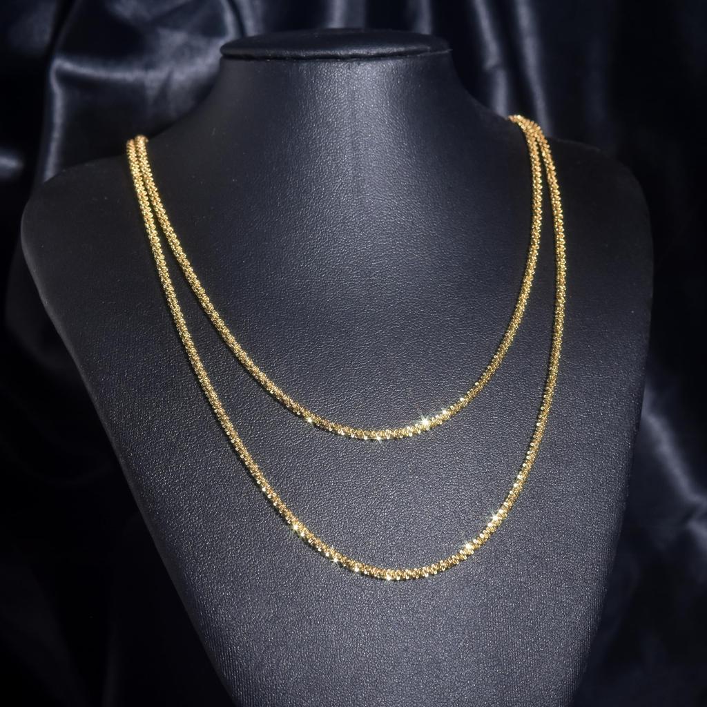 [Lucliss] Chain Necklace, Sparkling Chain, Surgical Stainless Steel 316L, Gold