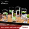 Shangqi Octagonal Heat-Resistant Glass Drinking Set, 6-Pack