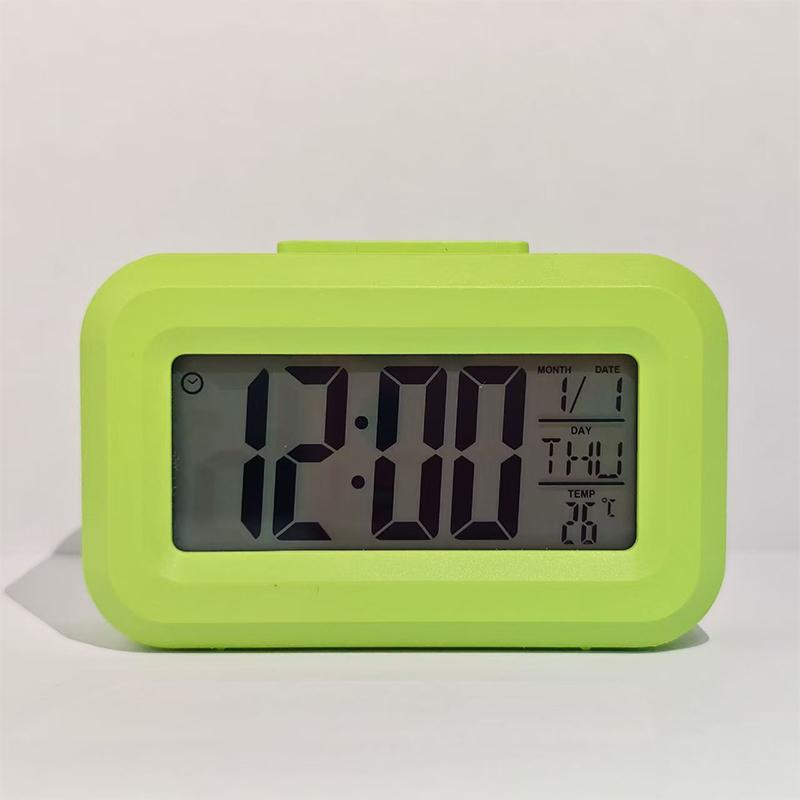 Home Office Bedside Table Alarm Clock Digital Alarm Clock Electronic Screen Desktop Clock Ornament Backlight Snooze Clock For
