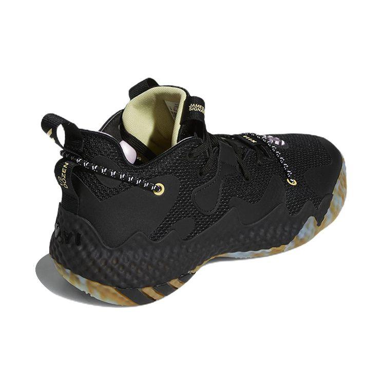Adidas Harden Vol. 6 Black Marbled Unisex Sneakers Core-Black Bliss-Blue GW1712