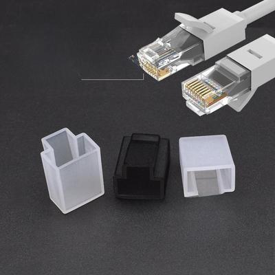 RJ45 Male Connector Protective Dust Cover for Cat 5e/6 Network Cable - Anti-Oxidation Rubber Cap