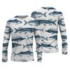 New Men's Fishing Shirts Customizable Print T-Shirt Fishing Apparel Long Sleeve Fishing Shirt Outdoor Sports Crewneck Tops 6XL