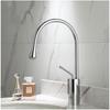 Basin Faucet Single Lever 360 Rotation Spout Moder Brass Mixer Tap For Kitchen Or Bathroom Basin Water Sink Mixer gold brush