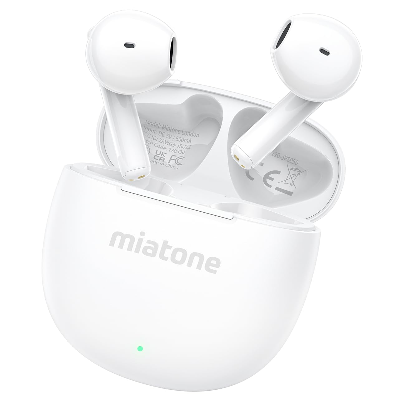 

for 9 Hours Playtime 50 Hours Total MIATONE Wireless Bluetooth Automatic Separate Left and Right Fast Smartphone Gift [New 2025 & Playtime] Earbuds, белый