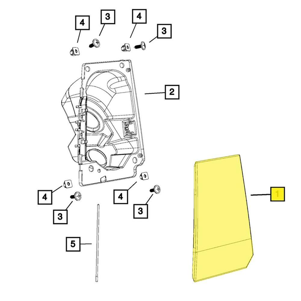 White Car Fuel Fill Door x1 For Ram ProMaster 1500 2500 3500 2014-21 5XP08GW7AC