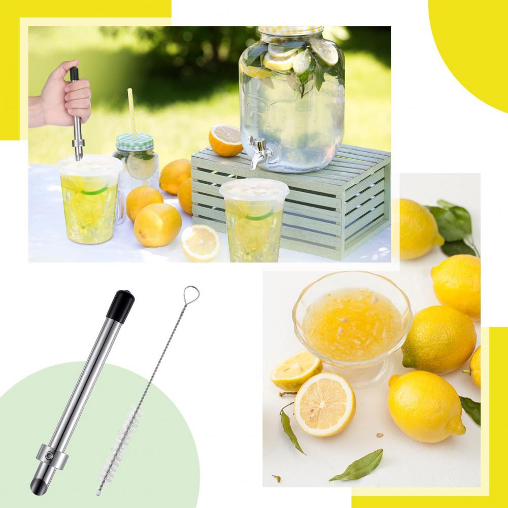 Beverage Preparation Tool Straw Puncher Tool Stainless Steel Straw Puncher Set for Beverage Cups Deli Containers Easy for Cafe