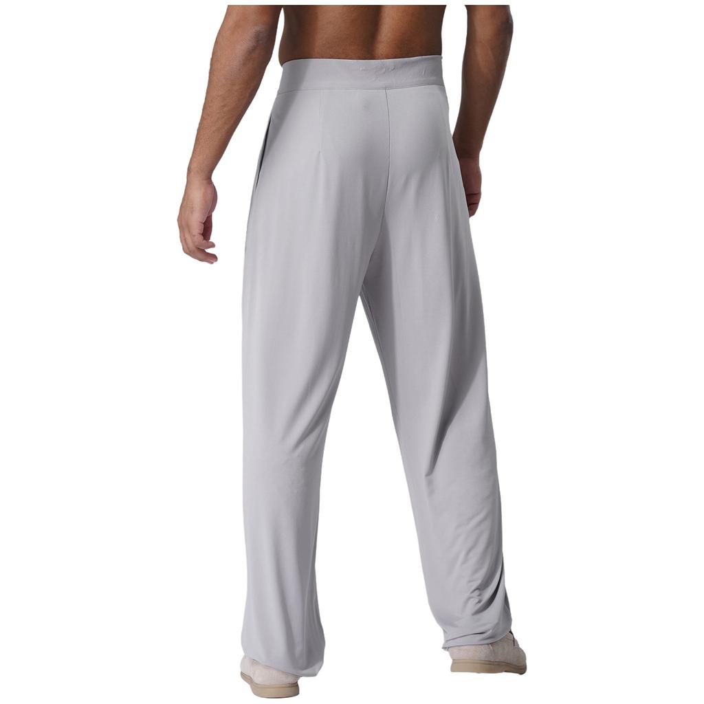 Pantaloni de dans pentru bărbați cu cataramă reglabilă, pantaloni cu curea și buzunare, îmbrăcăminte pentru dans de sală, latin, modern