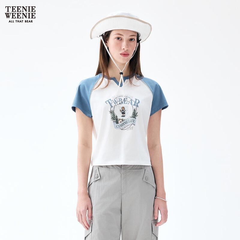 Teenie Weenie Women's Cartoon Bear Letter T-Shirt