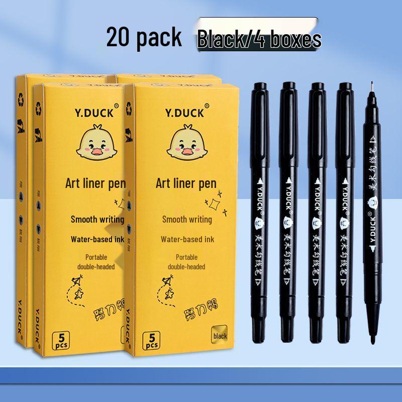 Waterproof Non-Fading Double-Ended Fineliner: Children's Art & Outlining Pen