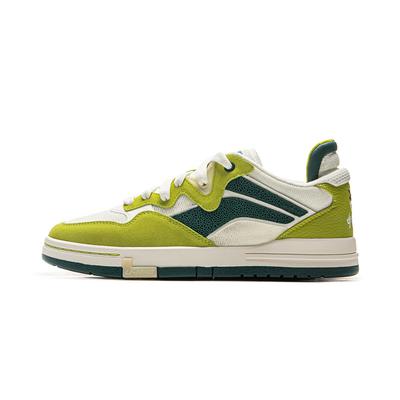 Li Ning Wave PRO Coverage Abrasion Resistant Low Top Skateboard Shoes Unisex Sprout Milk White Rainforest Green AECV007-3