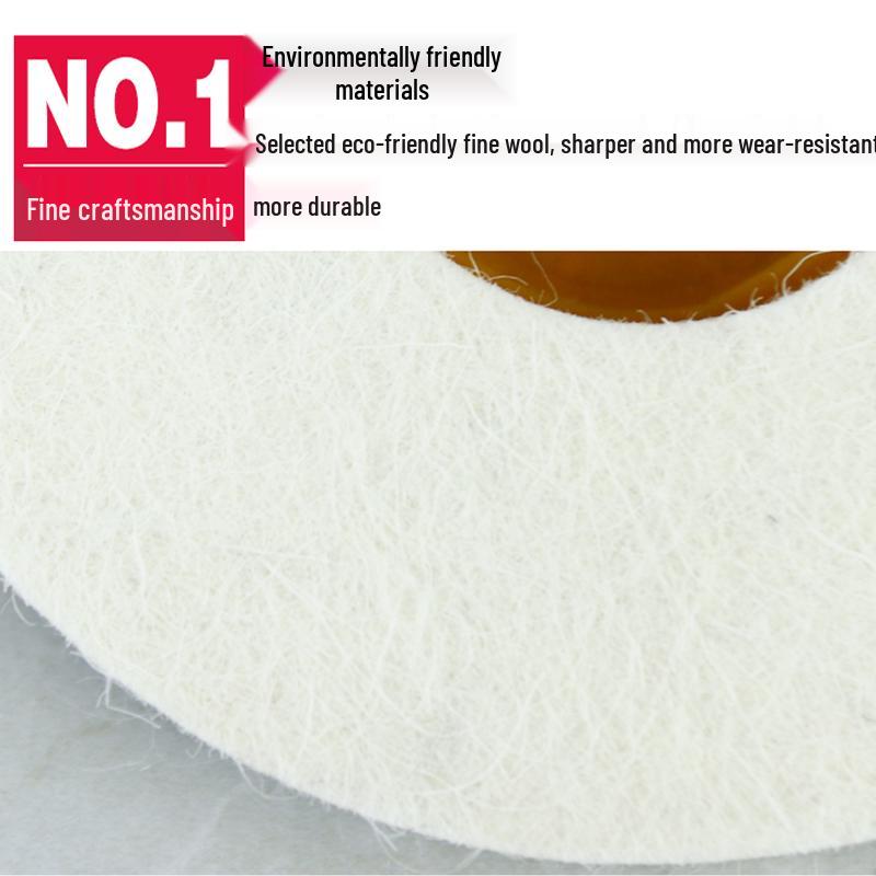 Thick Wool Felt Polishing Pad for 100 Angle Grinder - Ideal for Stainless Steel Mirror Finish, Waxing, and Grinding