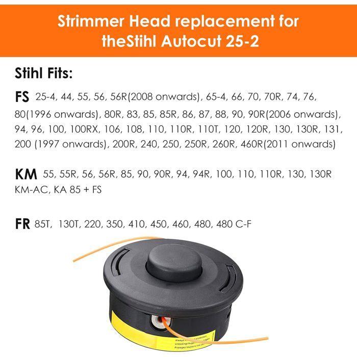 Tête faucheuse AIMOONSA AutoCut 25-2 compatible Stihl FS/KM (FS44-FS100RX, KM55-KM130)
