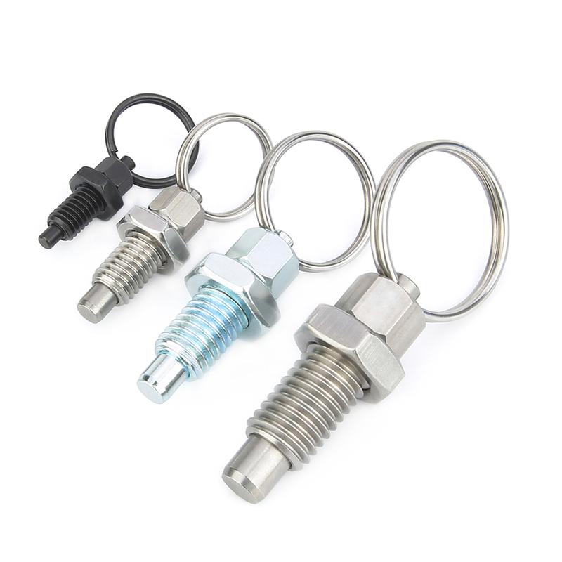 Einziehbarer Indexkolben mit Feder aus Edelstahl, Zugring-Indexkolben