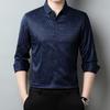 Men's Shirt Plaid Long-sleeved Business Casual Spring and Autumn Lapel Contrast Fashion Casual Top