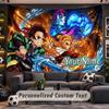 Wall Hanging Tapestry Custom NameDemon Slayer Pattern Personalized Printed Fabric Wall Decor