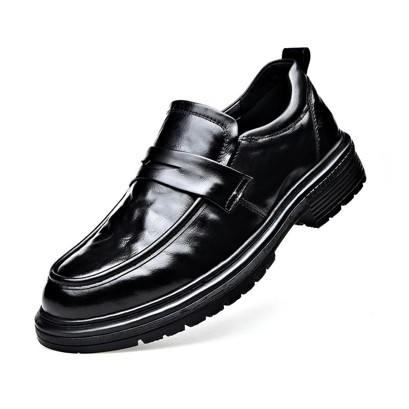 

Модный бренд Ручная работа Кожаная повседневная обувь Мужские кроссовки Уличная мужская обувь Дышащие лоферы Распродажа Платформа Слипоны Мужские лоферы 44 чёрный