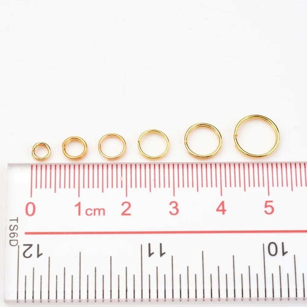 4--10mm Gold Plated Closed Jump Rings Jewelry Rings Link Loop Connector for DIY Jewelry Findings Accessories