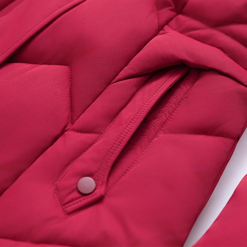 Elegant Middelaldrende Kvinne Vinterkåper Hette Casual Tykk Varm Lang Parkas Damejakker