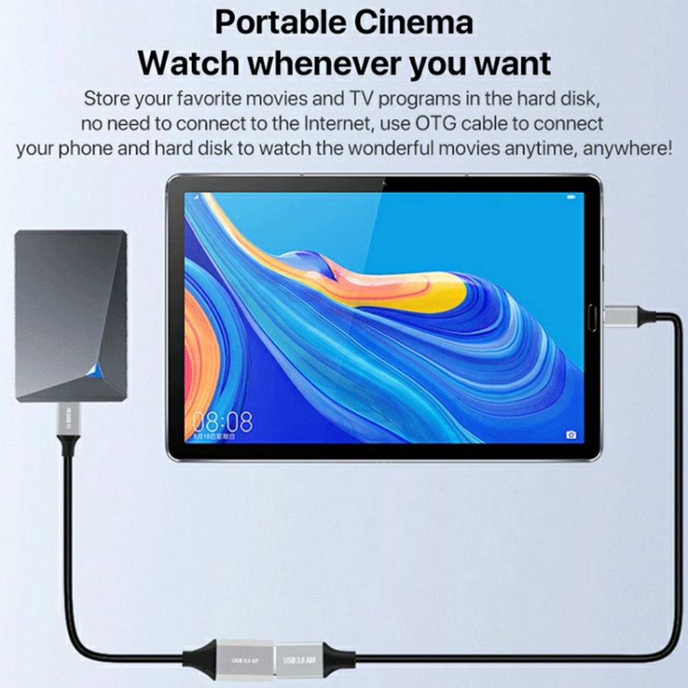 0.5m Plug and Play USB-A 3.0 Female to Micro B High Speed Transmission Mobile Hard Disk Data Cable