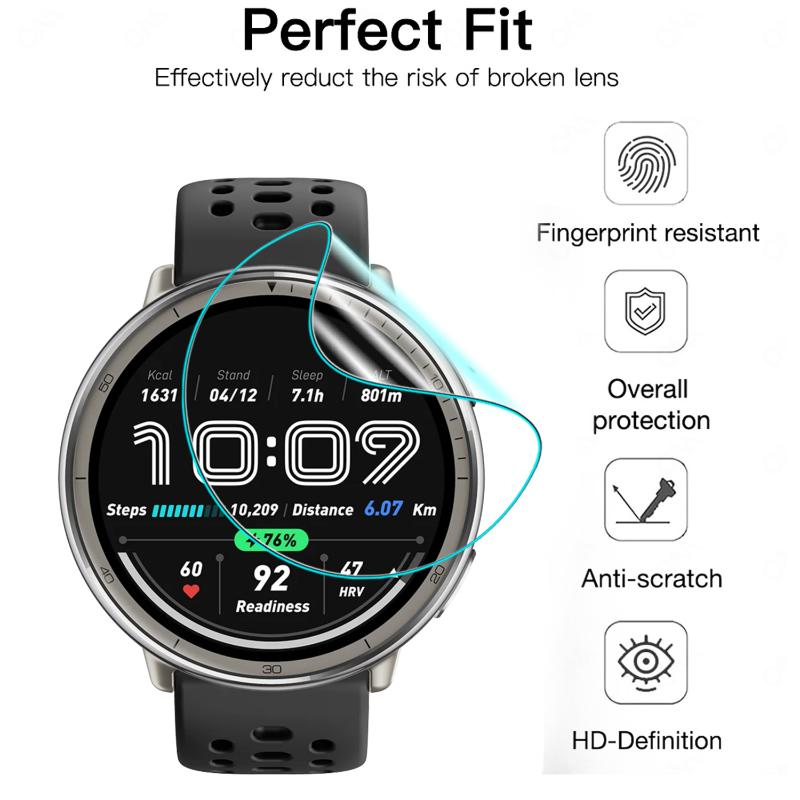 1-20PCS Soft Hydrogel Film for Amazfit Active 2 Anti-scratch Screen Protector Curved Soft Edge Protector Film for AmazfitActive2