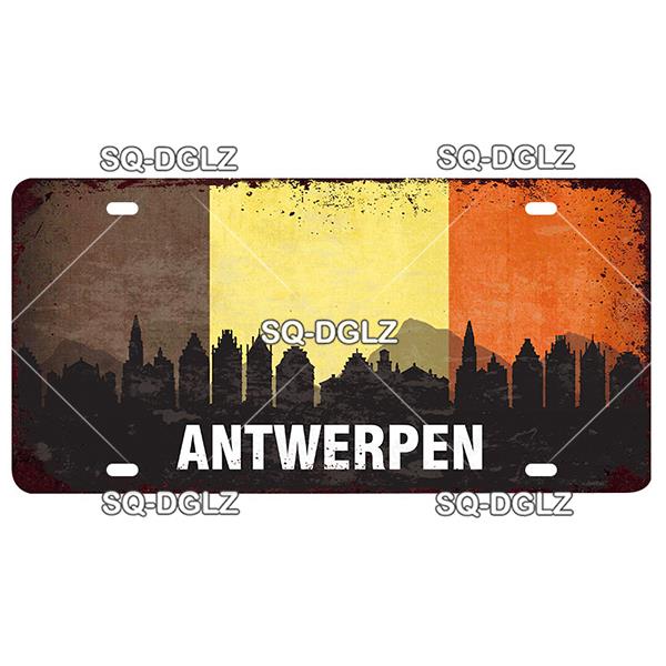 [SQ-DGLZ] Famous City License Plate Metal Sign Vintage Plaque Country Tin Sign Wall Decor Bar Decor Travel Poster