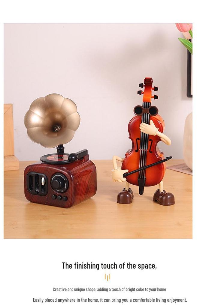 Creative Retro Wind-up Music Box for Home & Shop Decor, Photography Props