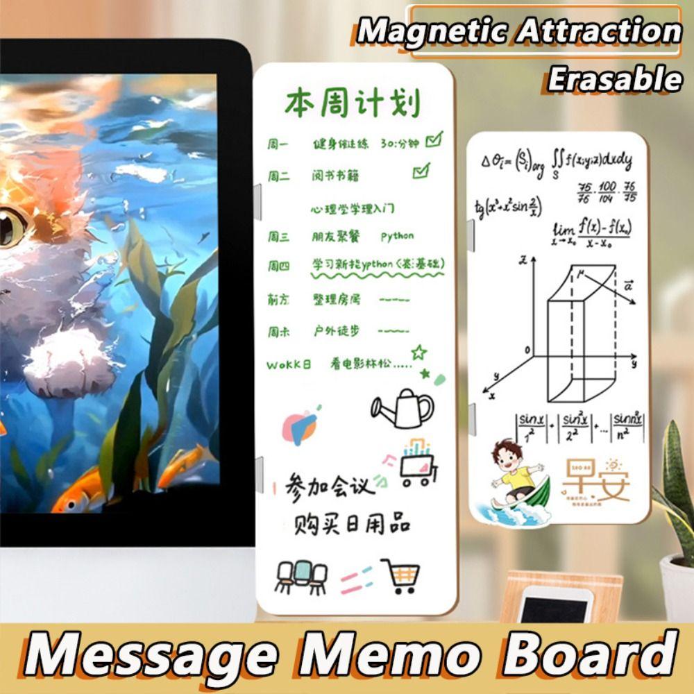 Rewritable Message Memo Board Daily Reminder Magnetic Desktop Notepad Computer Screen Side Using Magnetic Whiteboard