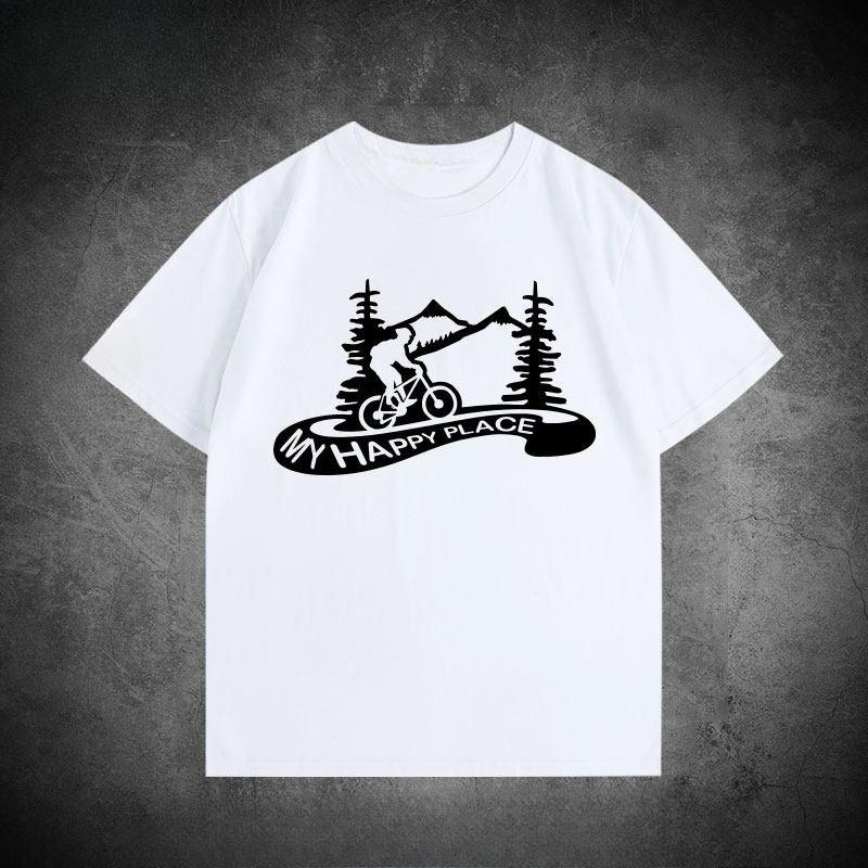 Bicycle Riding Club Creative Mountain Bike Print Pattern Cotton Tshirt Unisexs Clothing Womens Clothing Summer New T Shirt