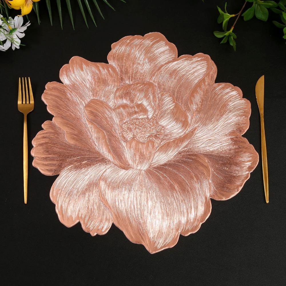 

Нескользящий Золоченый Настольный Коврик Подставки под Чашки Лотоса Элегантные Обеденные Салфетки Для Вечеринки