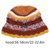 Winter Stripe Pattern Crochet Bucket Hat Ladies Commute Camping Fisherman Cap with Stripe Pattern for Girlfriend