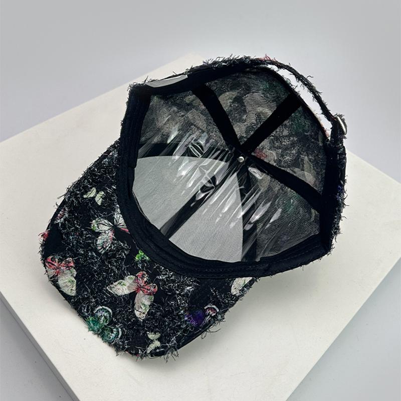Chic Butterfly Elegant Baseball Caps Casual Sun Protection Air Permeable Outdoor Use Peaked Hats All-Match Fashion Vintage Ins Latest Women China