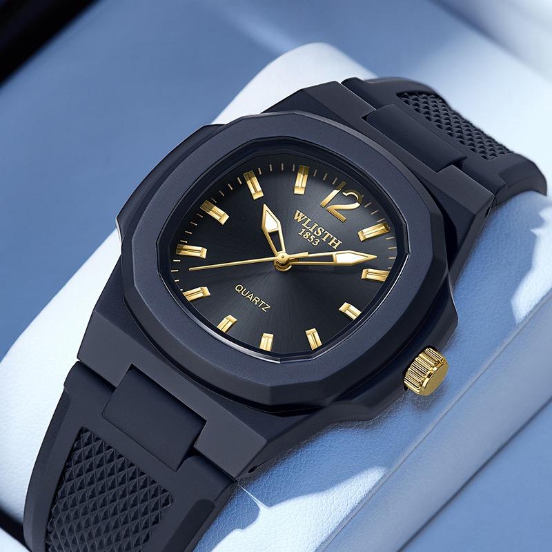 Top Brand Fashion Square Men's Watch Outdoor Sports Student Waterproof Trendy Quartz Watch
