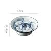 Chinese Blue and White Porcelain Fruit Plate Living Room Office Table Dessert Candy Cake Tea Tray Delicate Ceramic Snack Tray