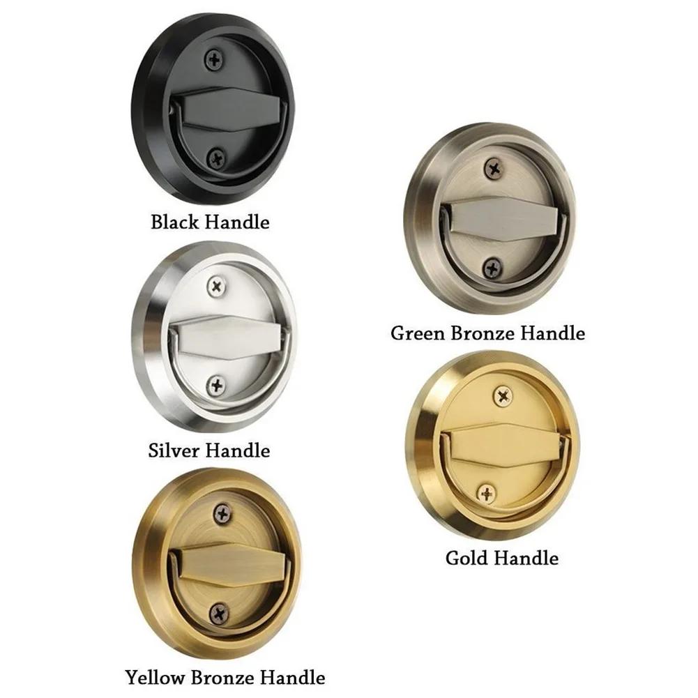 Stylish Round Cabinet Handle, 304 Stainless Steel Invisible Door Handle for Fireproof Door, Wardrobe, Cupboards, Easy to Install