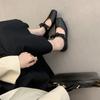 French Niche Bow Ballet Shoes Women's Versatile Square Head Light Mouth Low Heel Mary Jane Single Shoes
