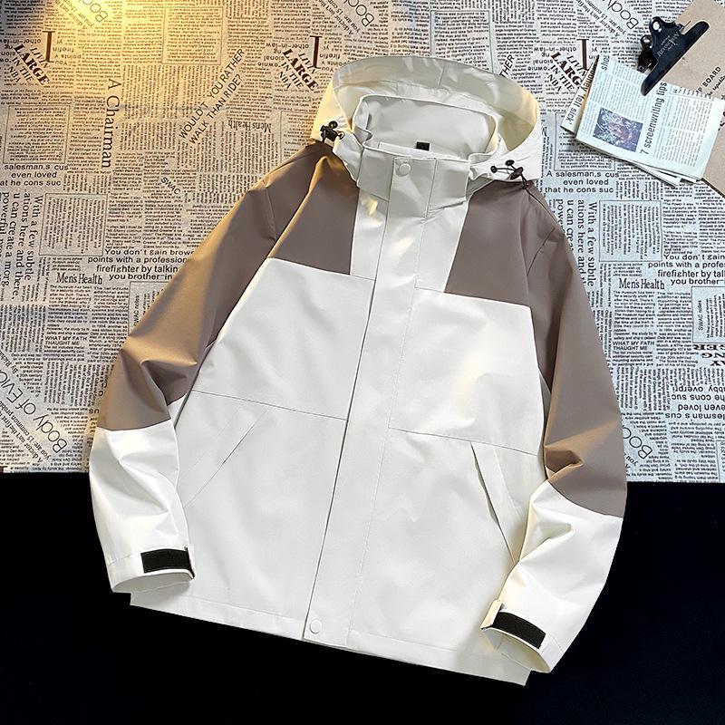 Unisex Windproof Waterproof Hooded Jacket for Outdoor Mountaineering