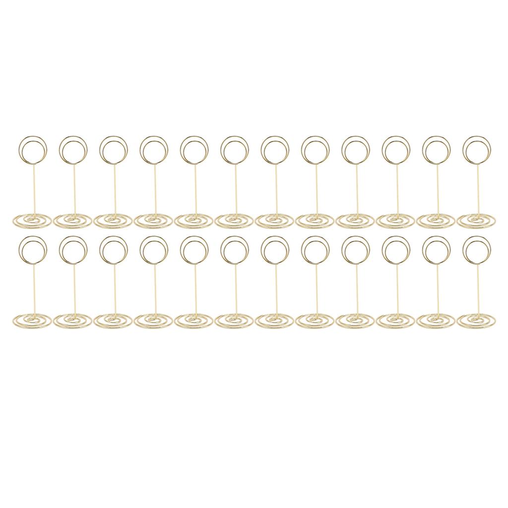 24PCS Table Number Holder 85mm Height Stainless Steel Multifunctional Wire Picture Holder