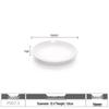 White Melamine Round Plate - Imitation Porcelain Tableware, Shallow Buffet Dinnerware Dish.