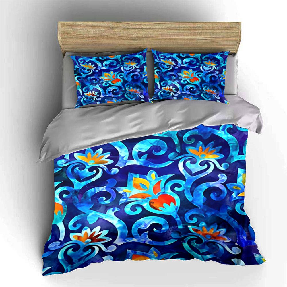 Whimsical Floral Swirls. Bedding Sets Duvet Covers Pillowcases(1* Duvet Cover 2* Pillowcases Without Duvet Insert)