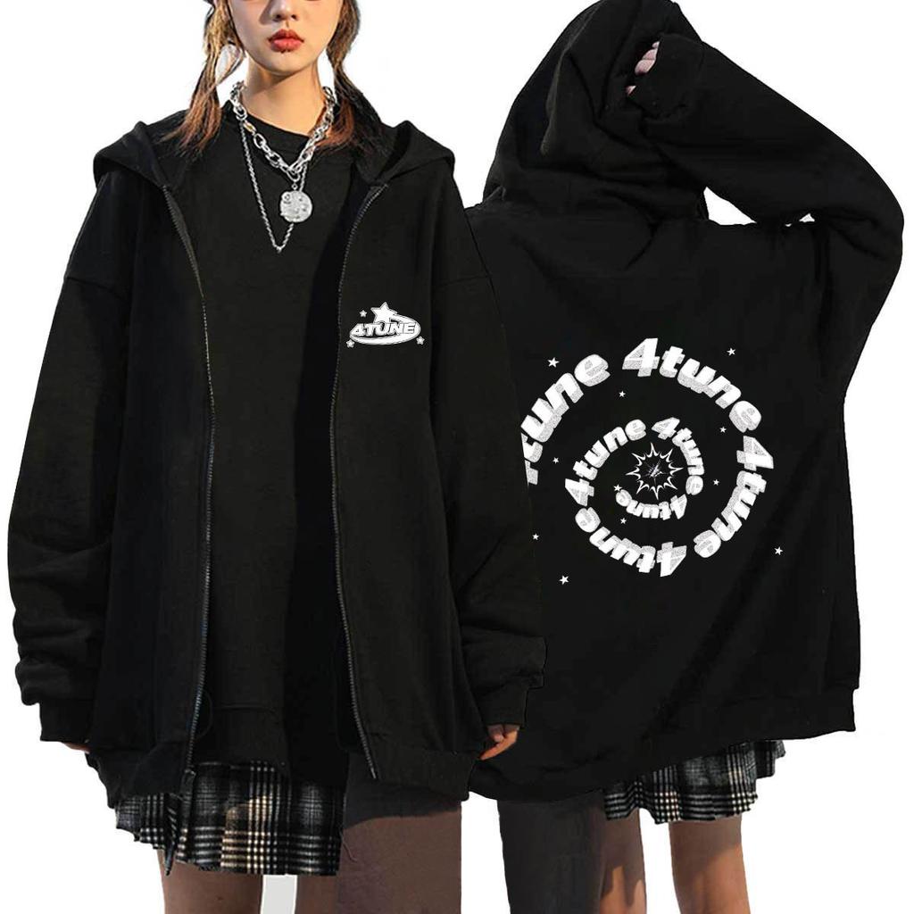 Dark Sweatshirt Men'S And Women'S Hoodies Goth Couple Harajuku Large Size Zip Sweater