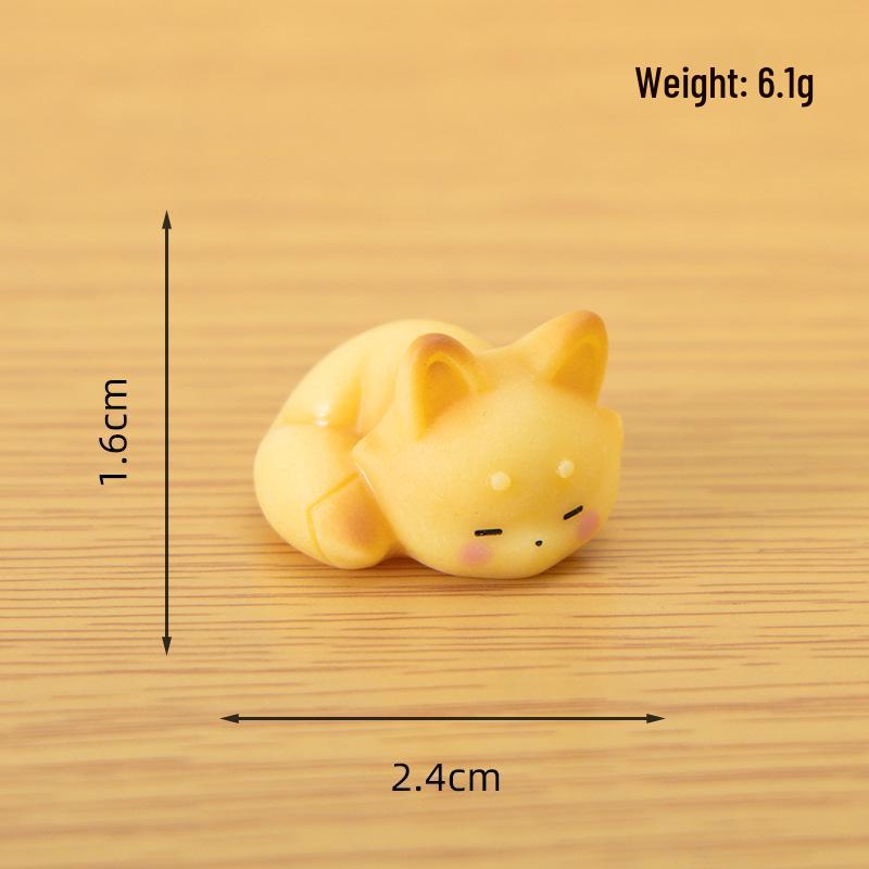 Miniature Fox Resin Ornament - Cute Home or Car Decoration