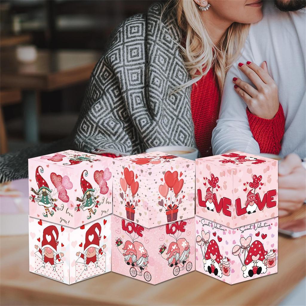 6pc Valentine's Day Decoration Gift Box Valentine's Day Creative Candy Box