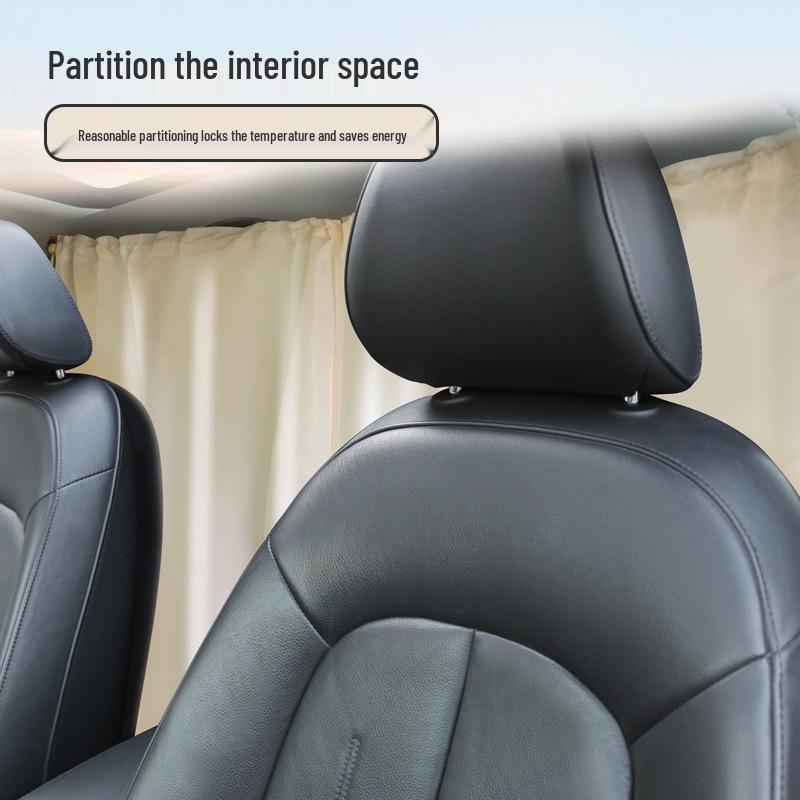 Car Partition and Window Sunshade Curtain for Privacy and Light Blocking