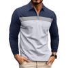Men’s Long Sleeve Colorblock Polo Shirt