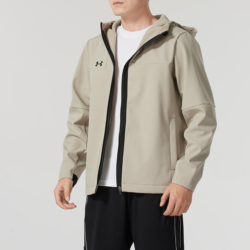 Under Armour Outdoor Windproof Warm Hooded Jacket Unisex Jackets Khaki 24600408-203
